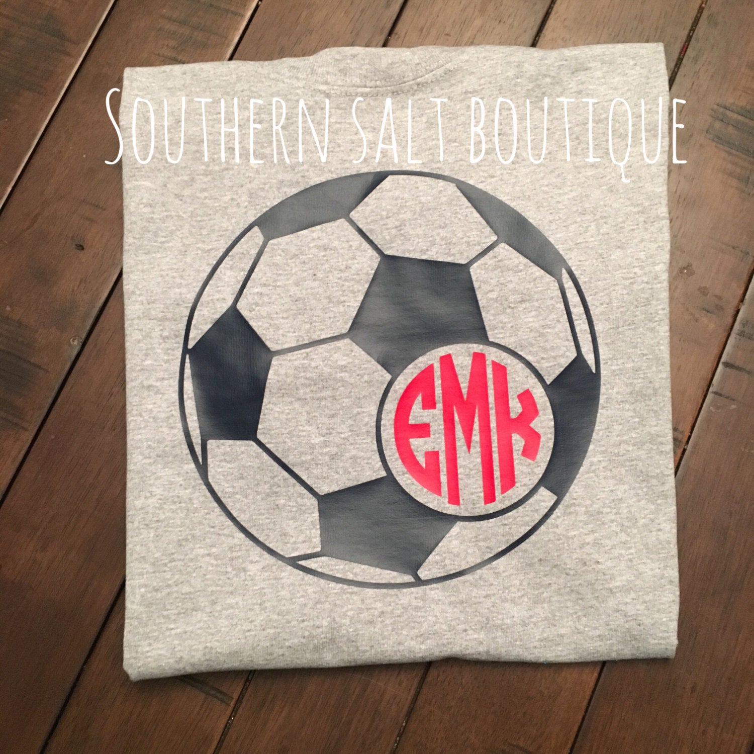 Youth Monogram Soccer Tee - Sports T-Shirt - southernsaltboutique