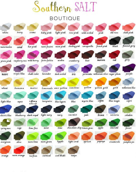Large Solid Monogram Bow - Over 100 Color Choices! - southernsaltboutique
