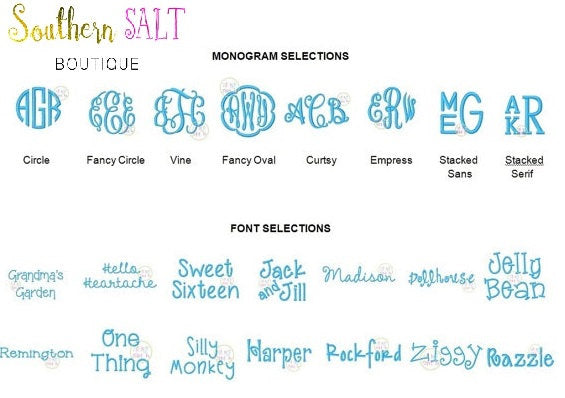 Monogrammed Pillow Case - you pick font and thread color - southernsaltboutique