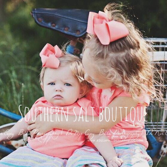 Five Large Solid Bows - YOU PICK COLORS - Back 2 School Sale - southernsaltboutique