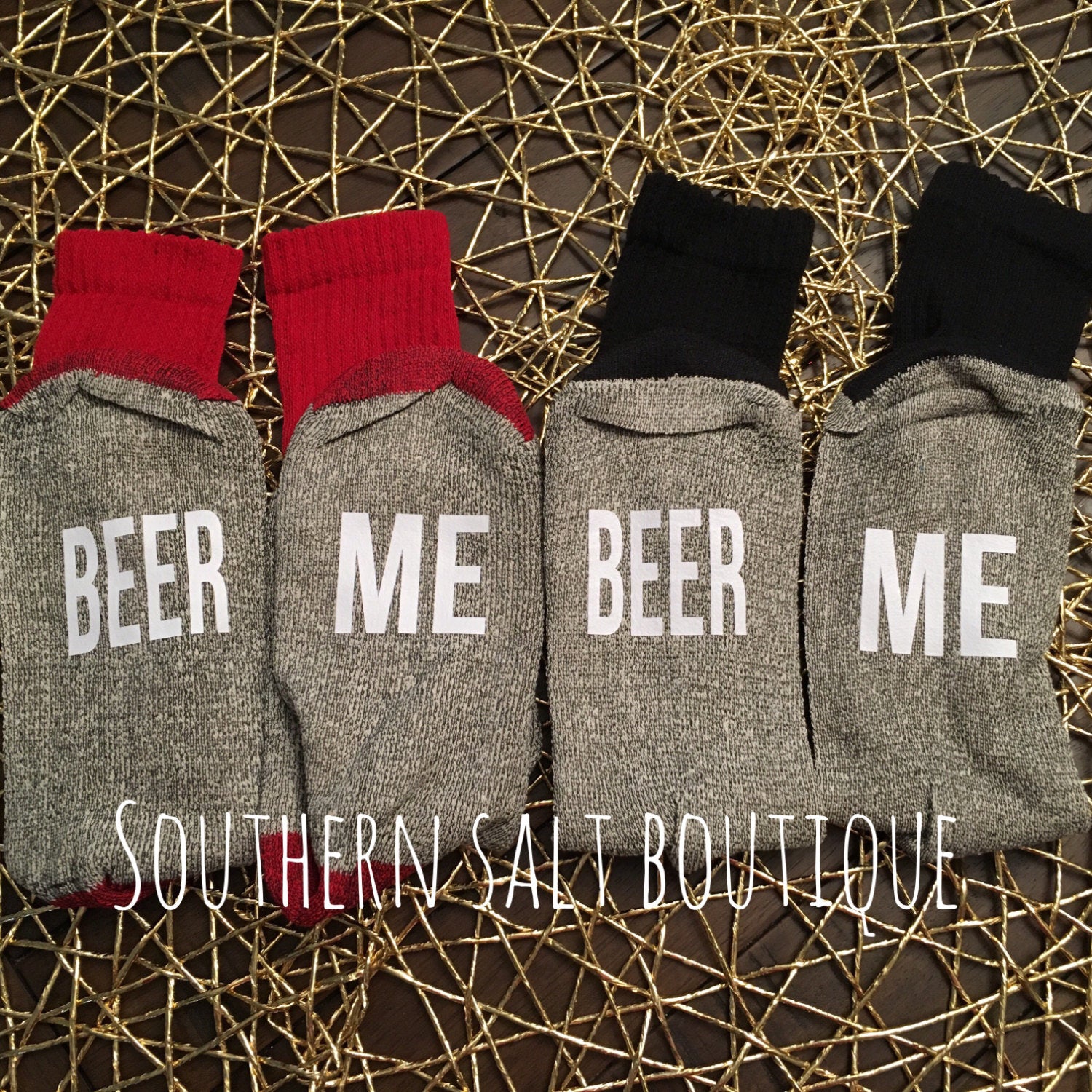 Beer Me Socks - Funny Socks - Custom Saying Socks - southernsaltboutique