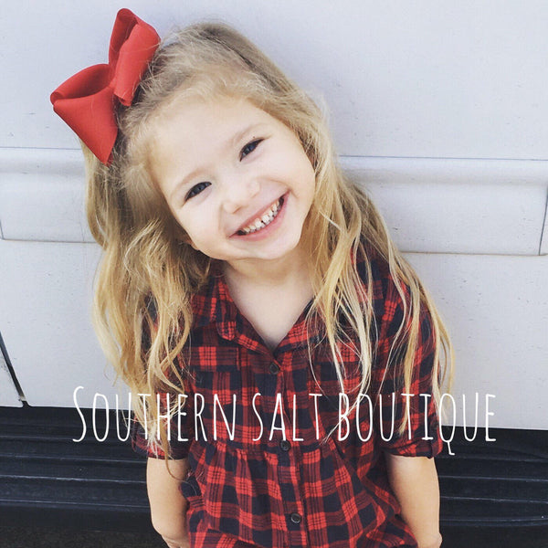Five Large Solid Bows - YOU PICK COLORS - southernsaltboutique