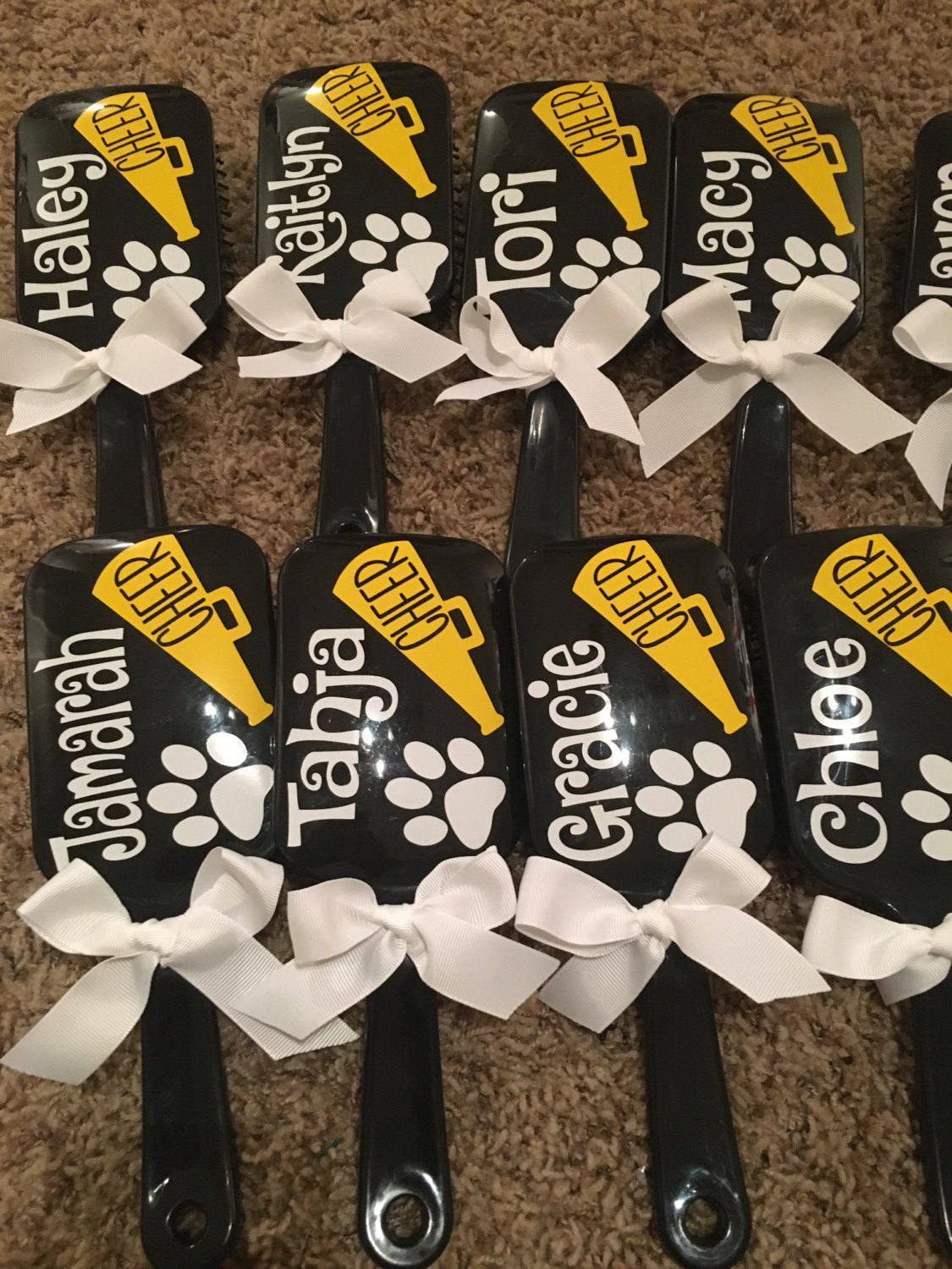 Monogram Brush, Cheer Brush, Personalized Gift - southernsaltboutique