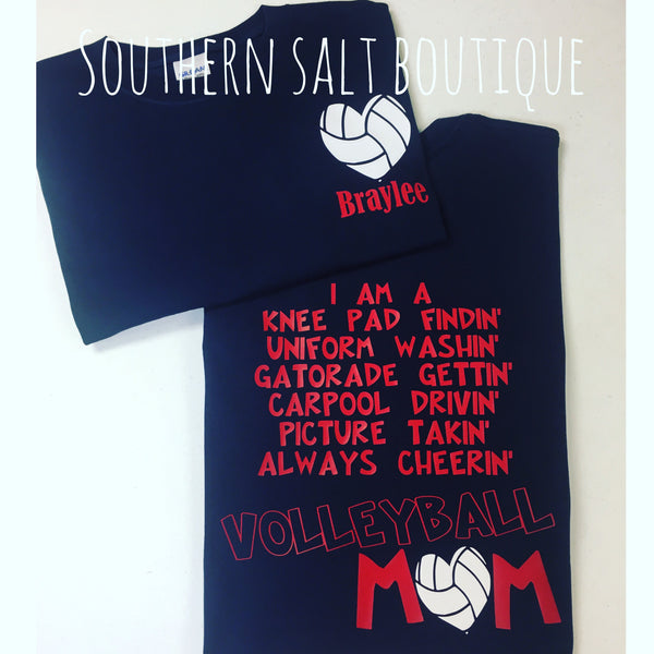Volleyball Mom T-Shirt - You Pick T Shirt and Vinyl Colors - Volleyball Shirt - southernsaltboutique