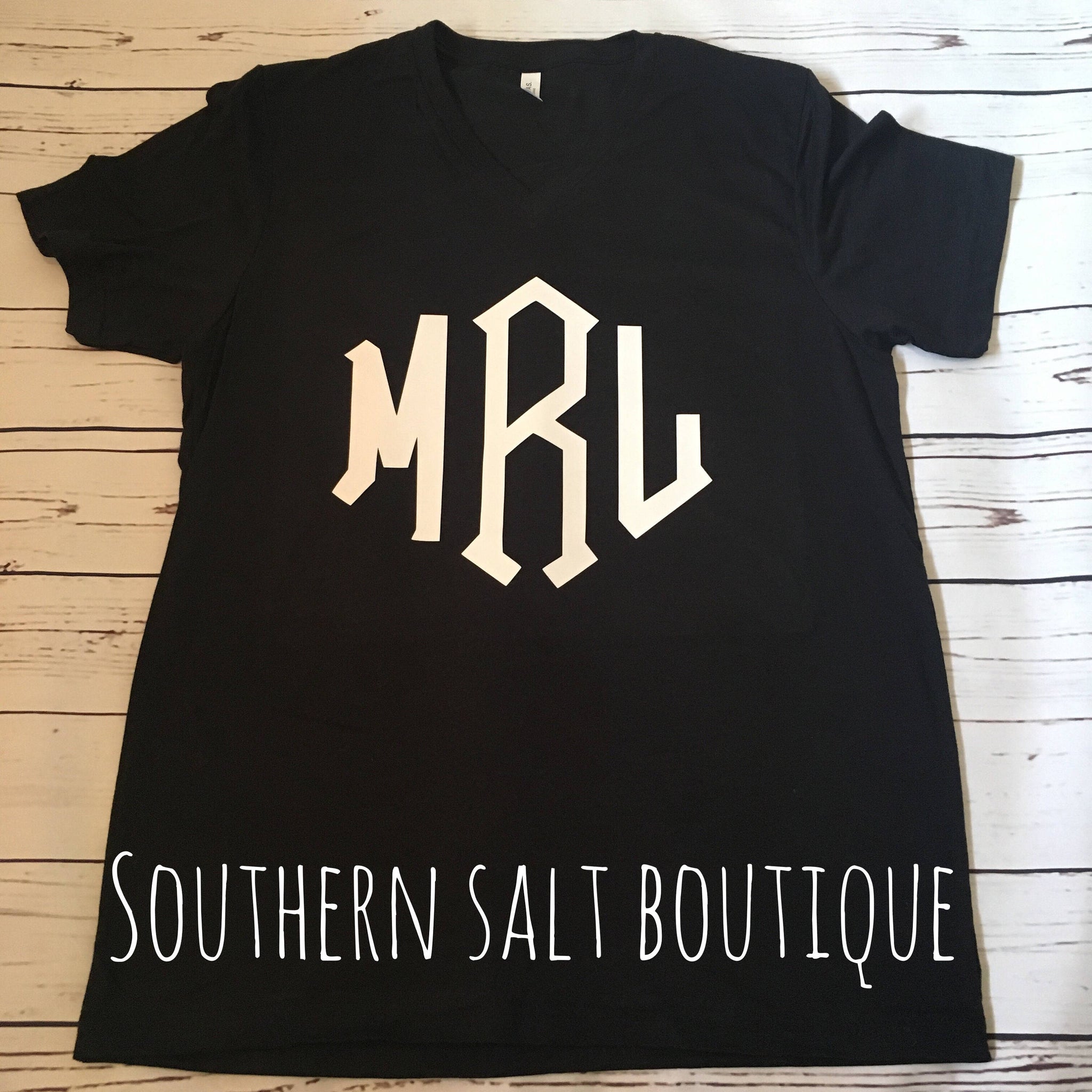 Monogram Women's T Shirt - Personalized Shirt - Bella & Canvas Shirt - southernsaltboutique